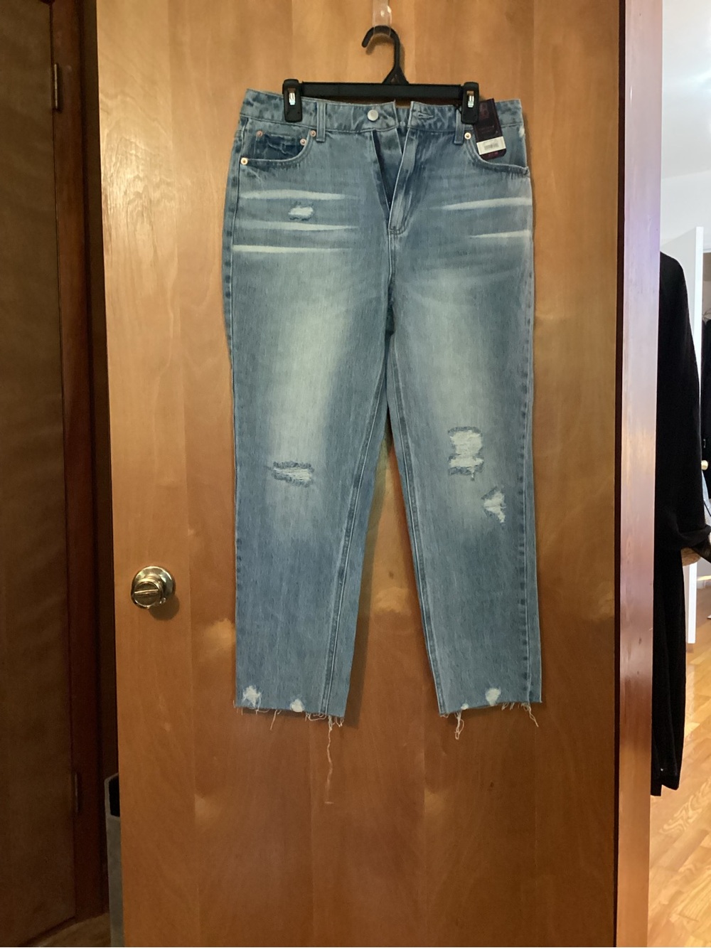 NOBO Light Blue Distressed Ankle Jeans